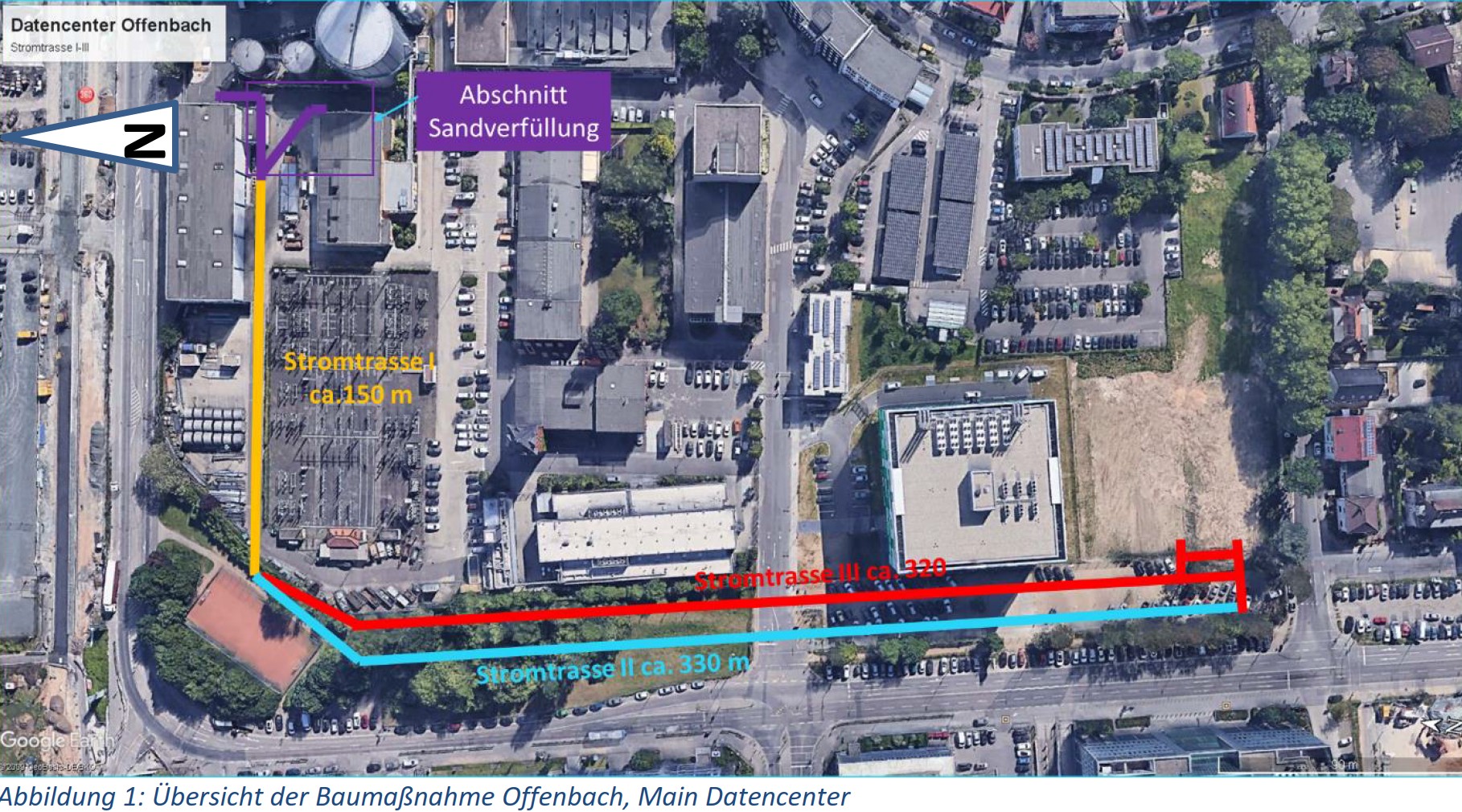 Übersicht Trassenverauf 110kV Trasse