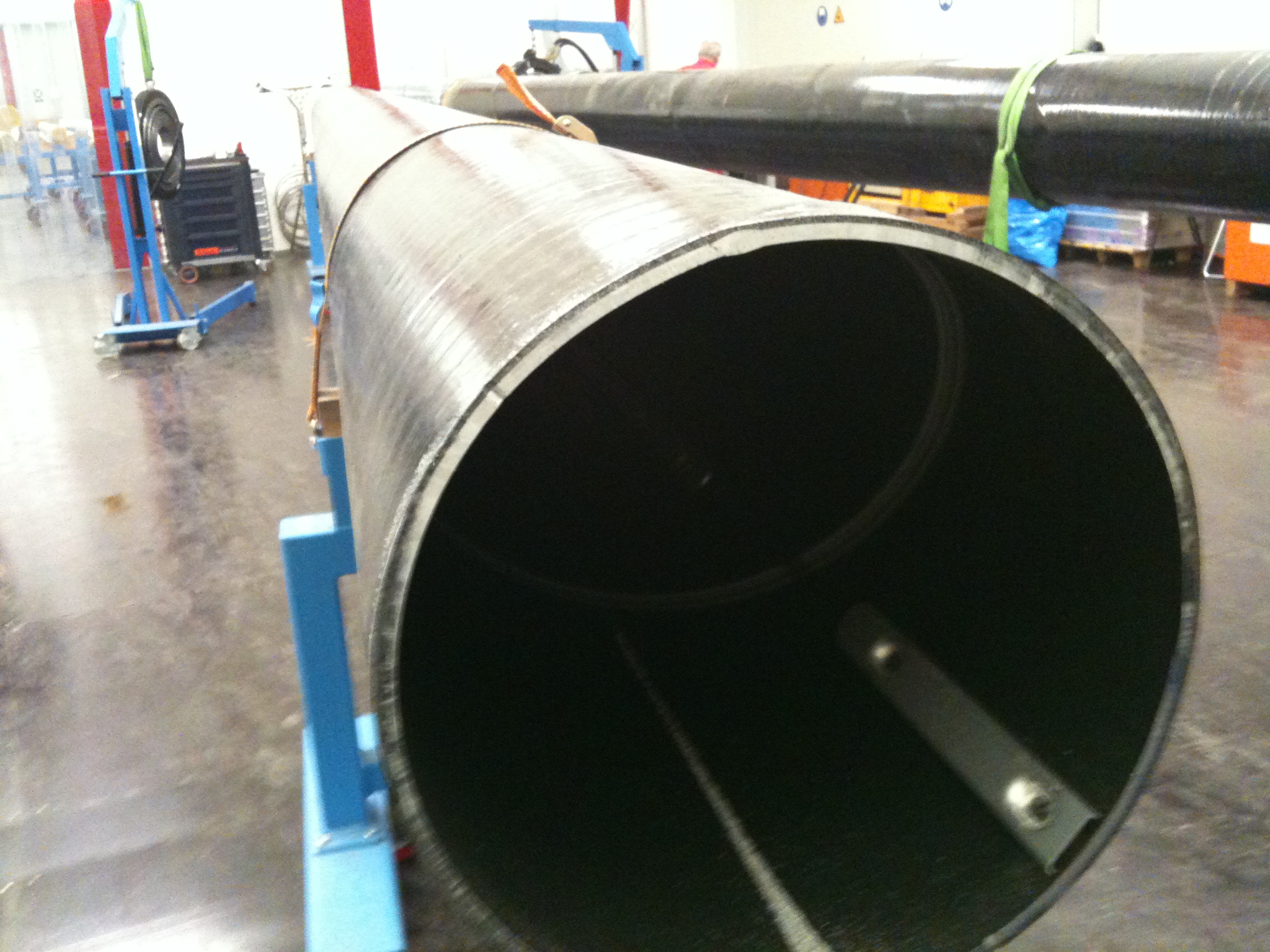 Vormontage Leerohre Siemens GIL 420kV für Flüssigbodenverfüllung