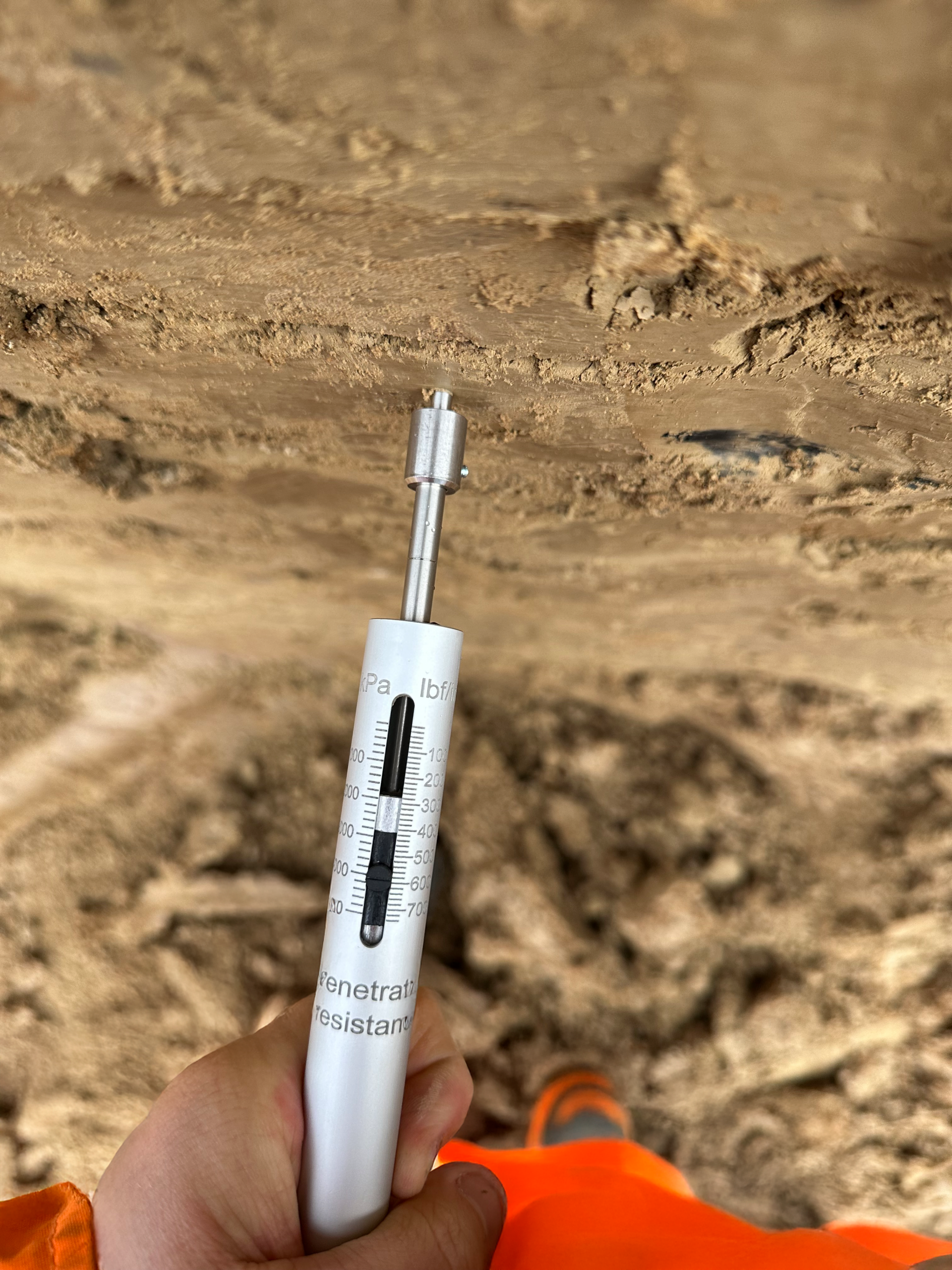 Freigabe vor Ort durch Penetrationswiderstandsmessung