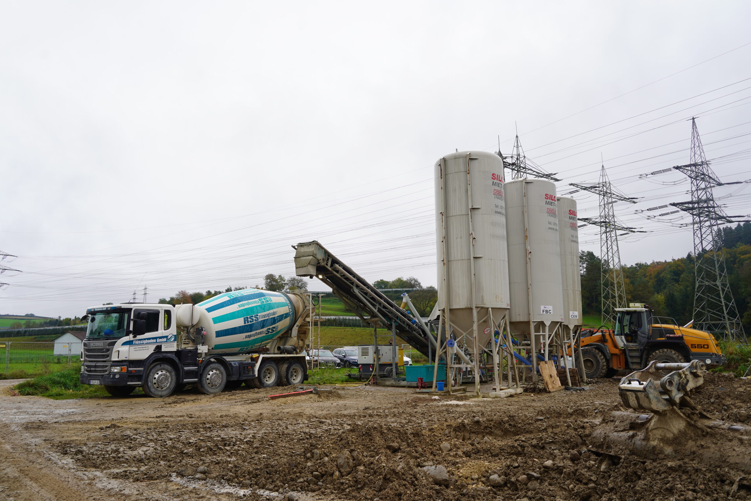 Mischplatz Flüssigboden