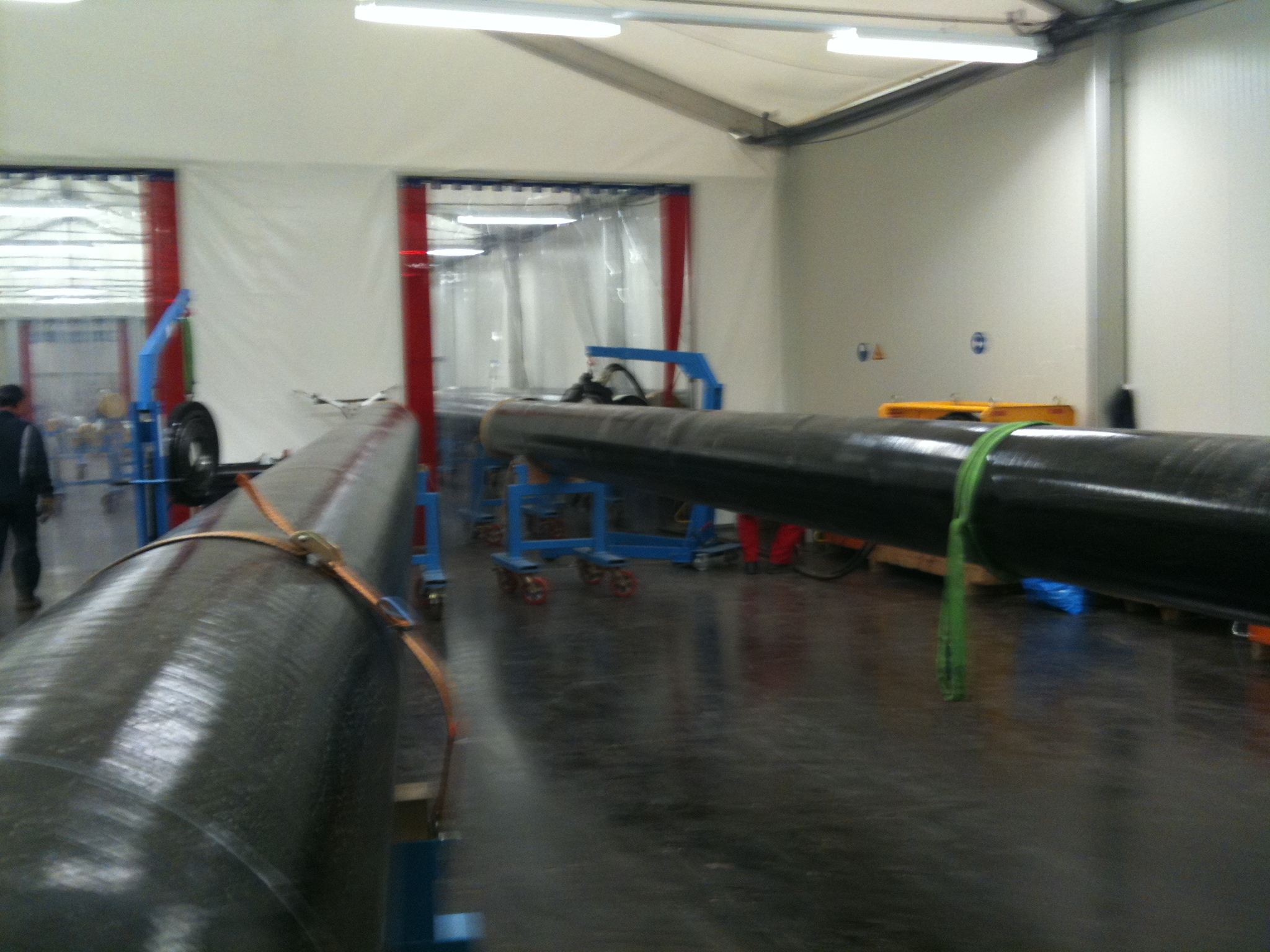 Montierte GIL Rohre für 420kV Verlergung mit Flüssigboden