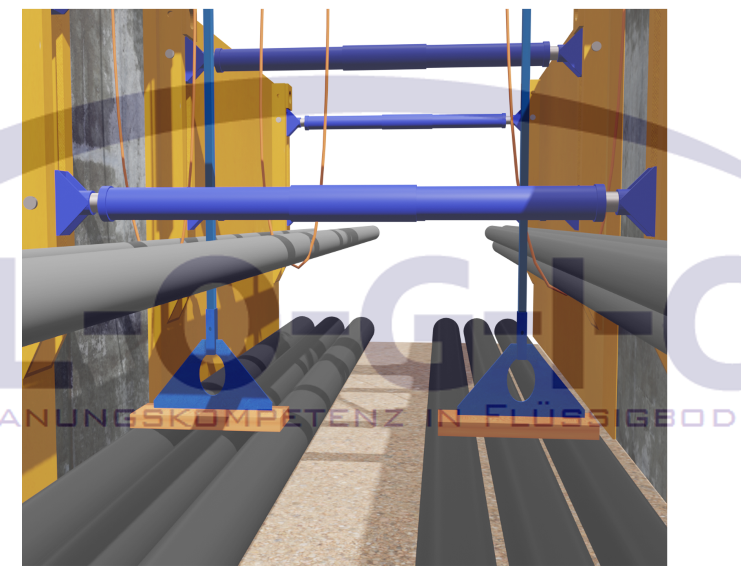 Sicherung Leerohre Flüssigboden