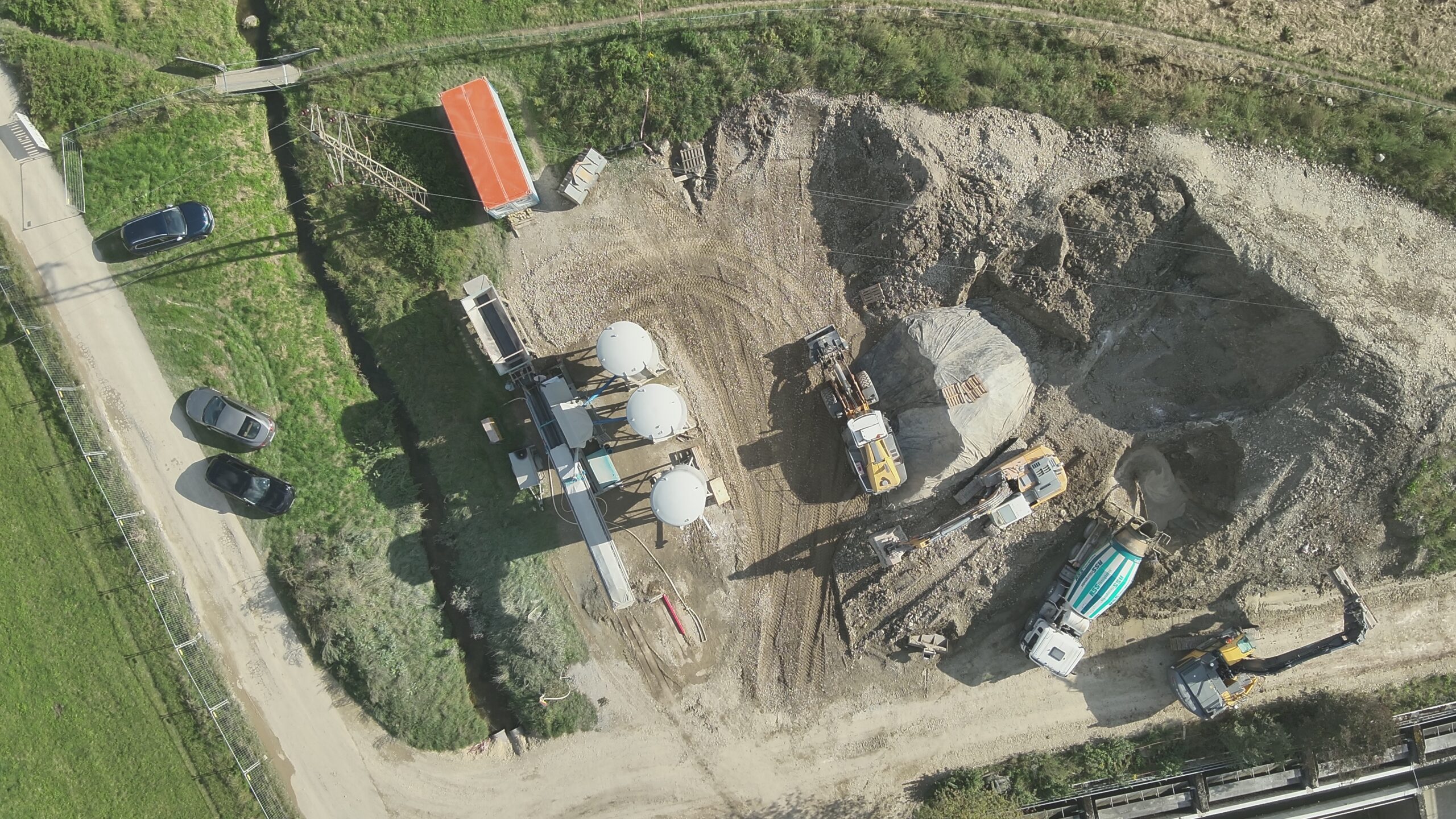 Übersicht Mischplatz Flüssigboden