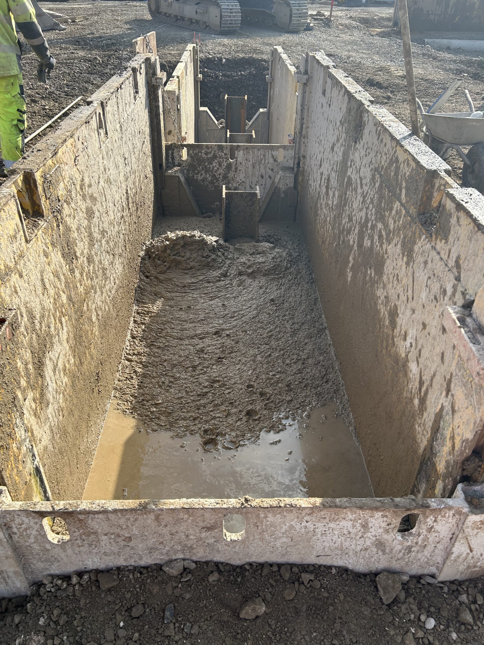 Verfüllung der Verbauabschnitte 1