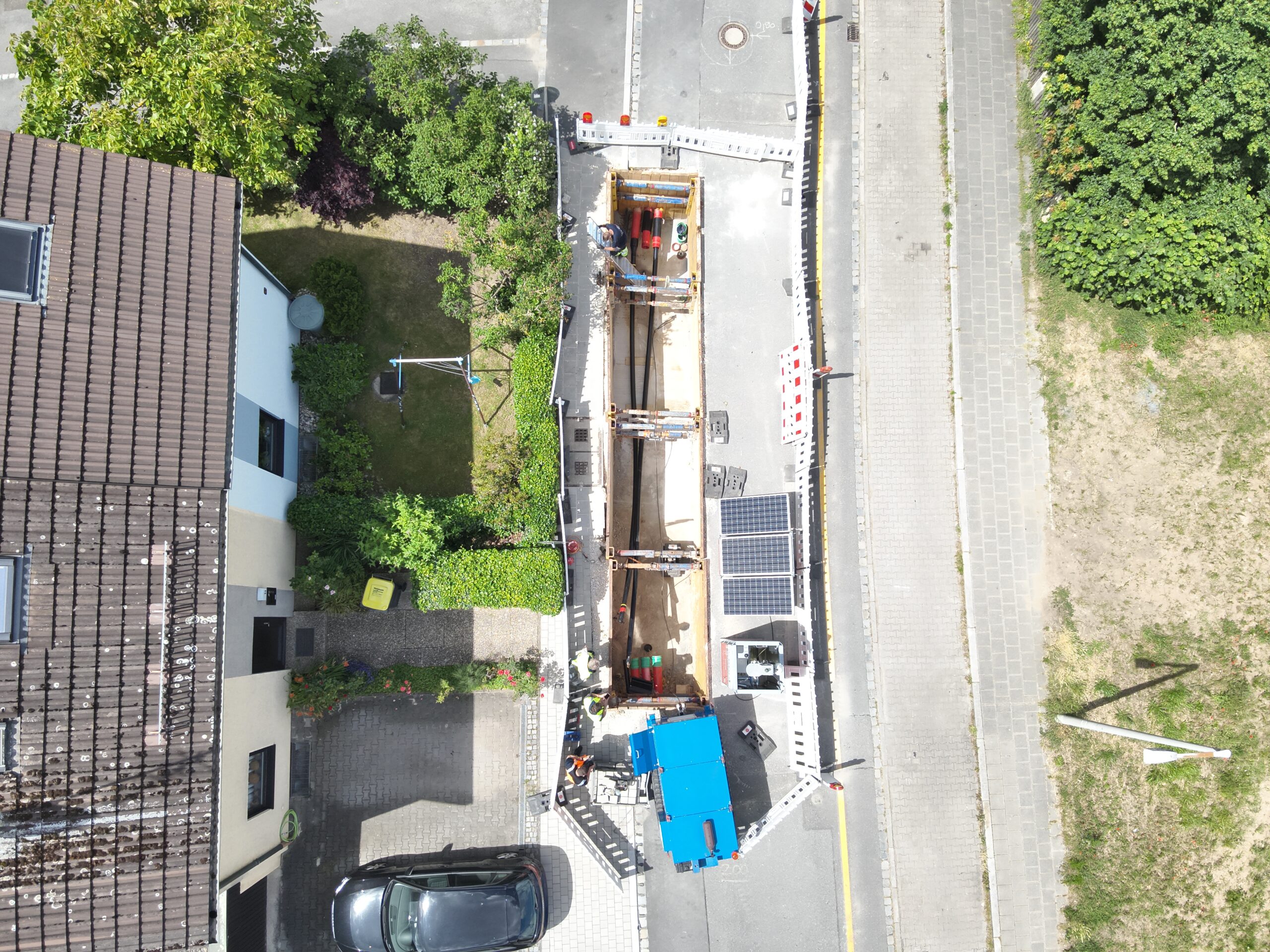 Muffengrube 2 Draufsicht zur Verfüllung mit Flüssigboden