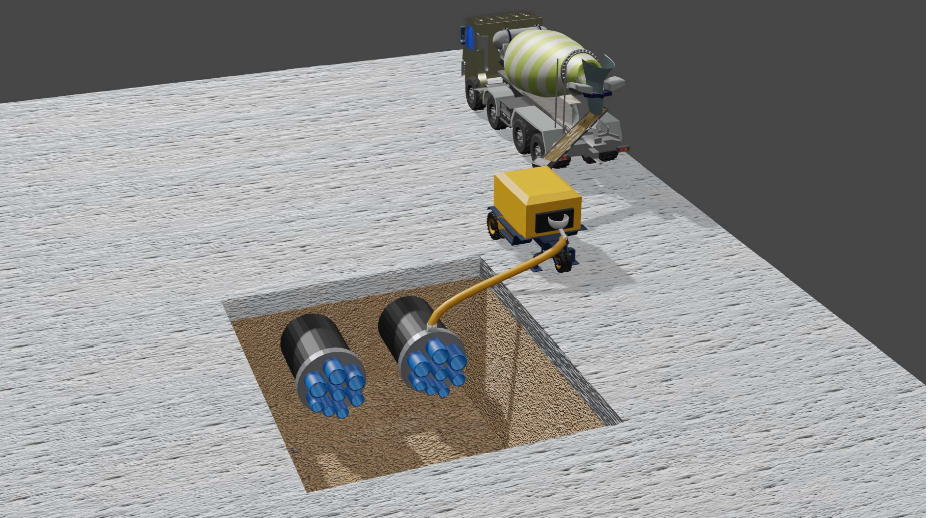 Planungsmodellierung zur Verpressung