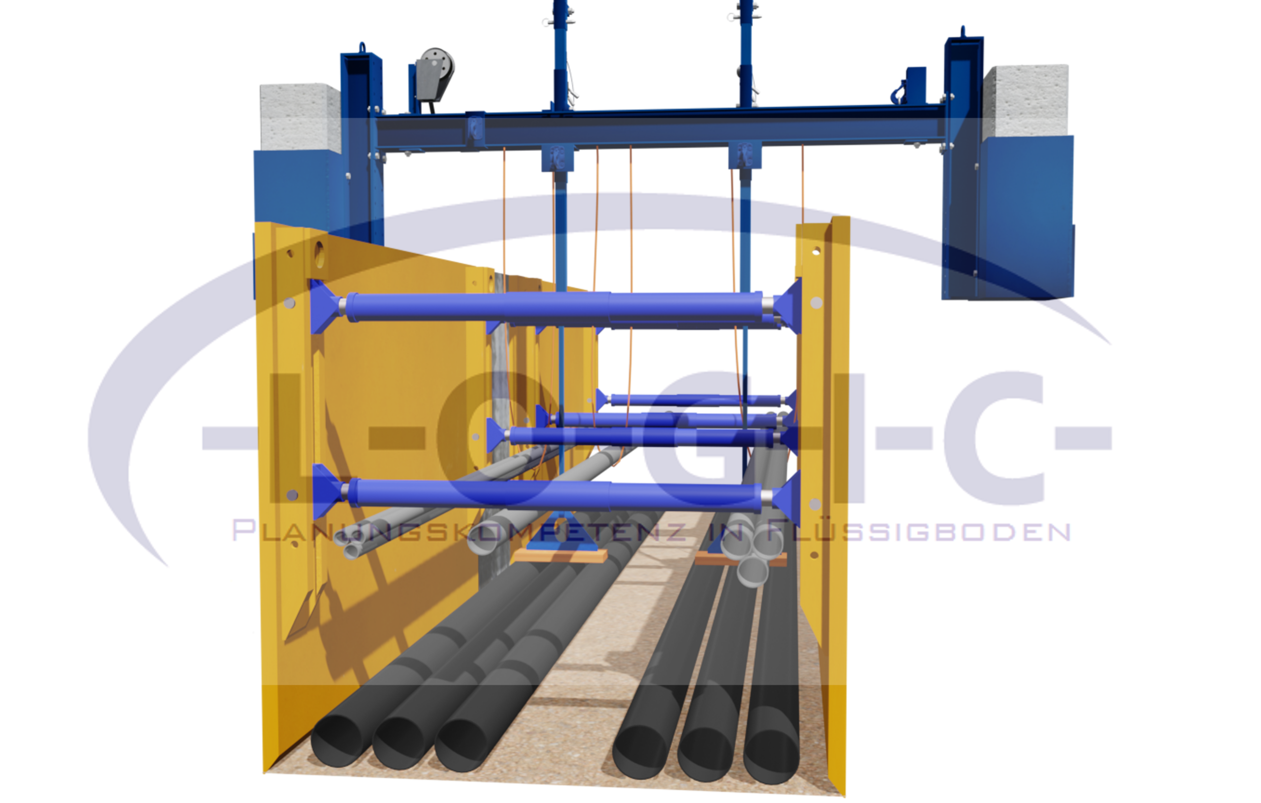 Sicherung Leerohre Flüssigboden