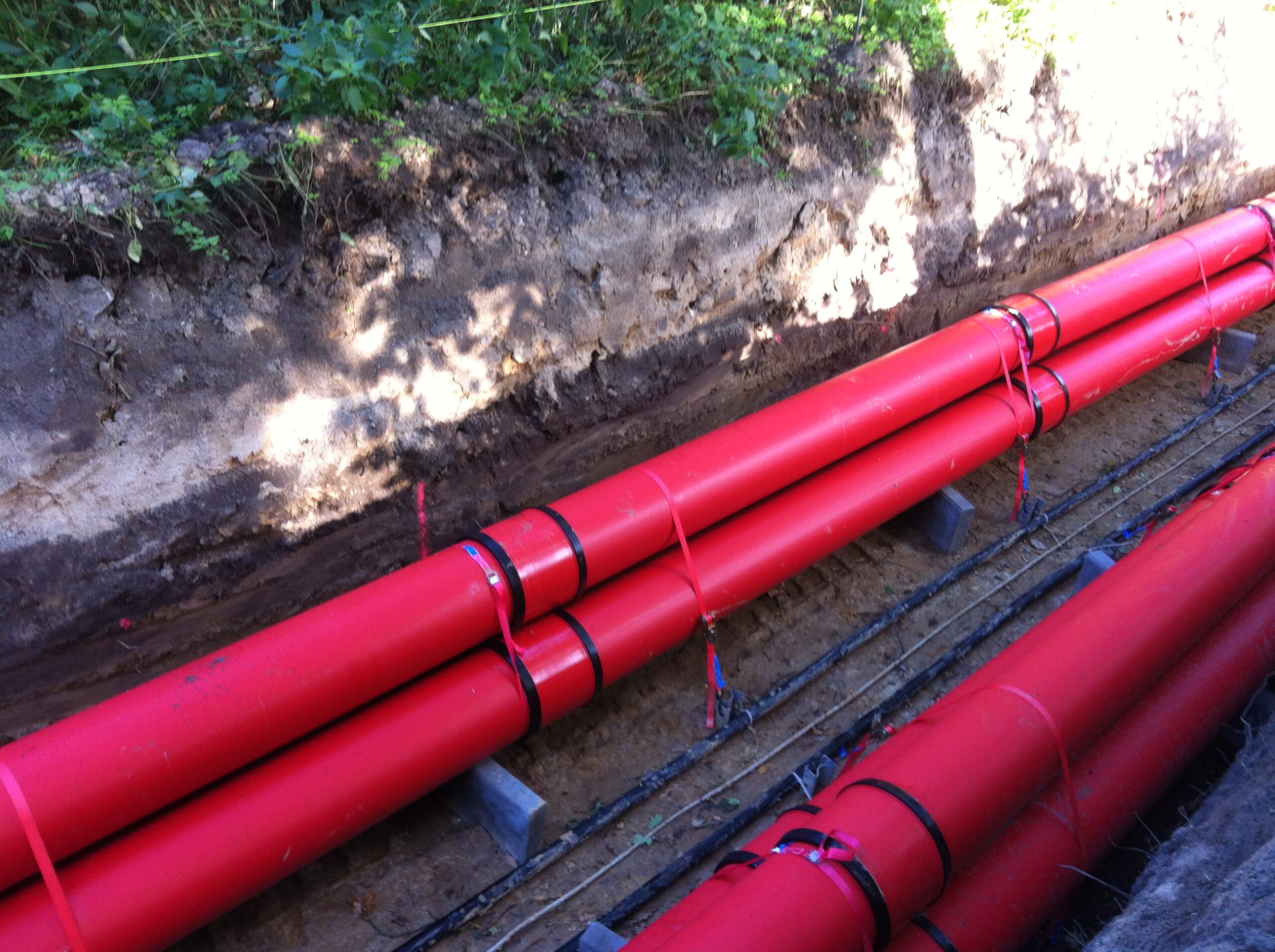 Verwendung Erdanker für Auftriebssicherung für 380kV Leerrohrtrasse