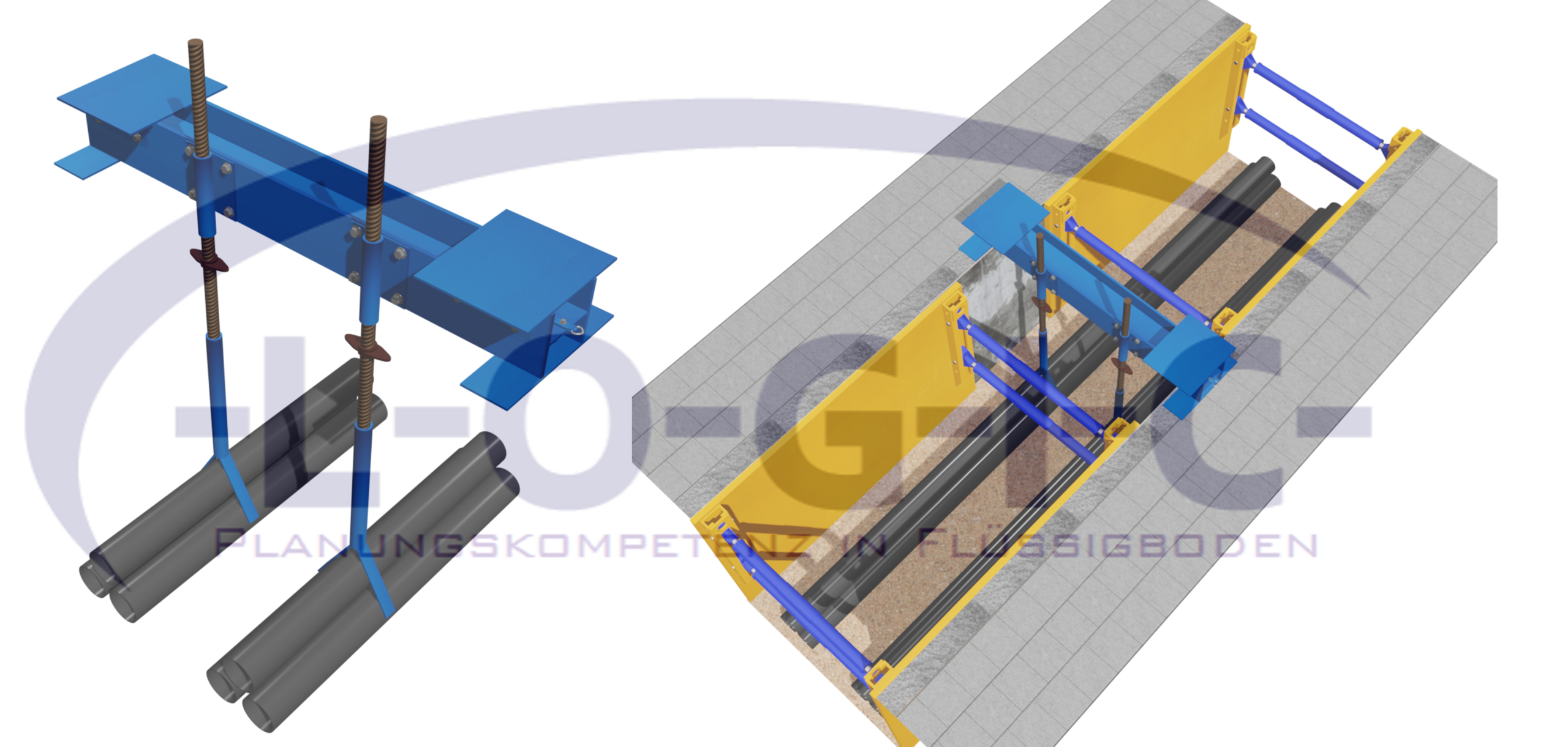 Sicherung gegen Auftrieb bei beengten Verhältnissen