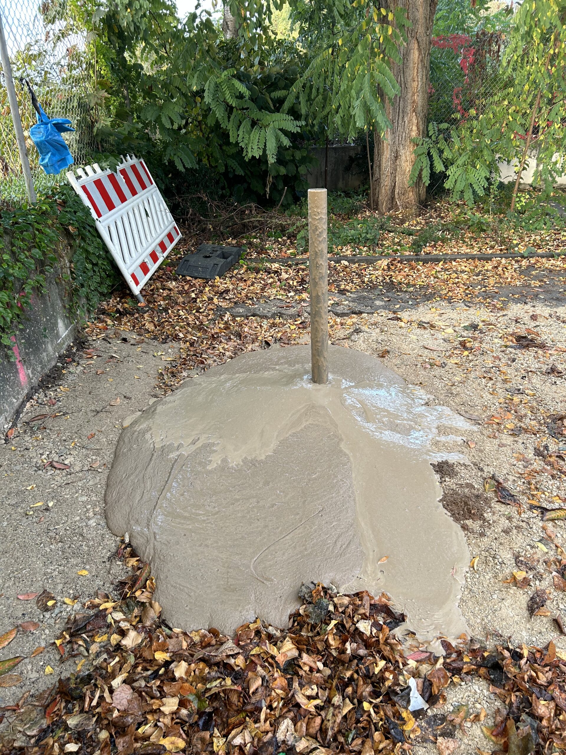 Austritt Flüssigboden an Entlünftungsrohr