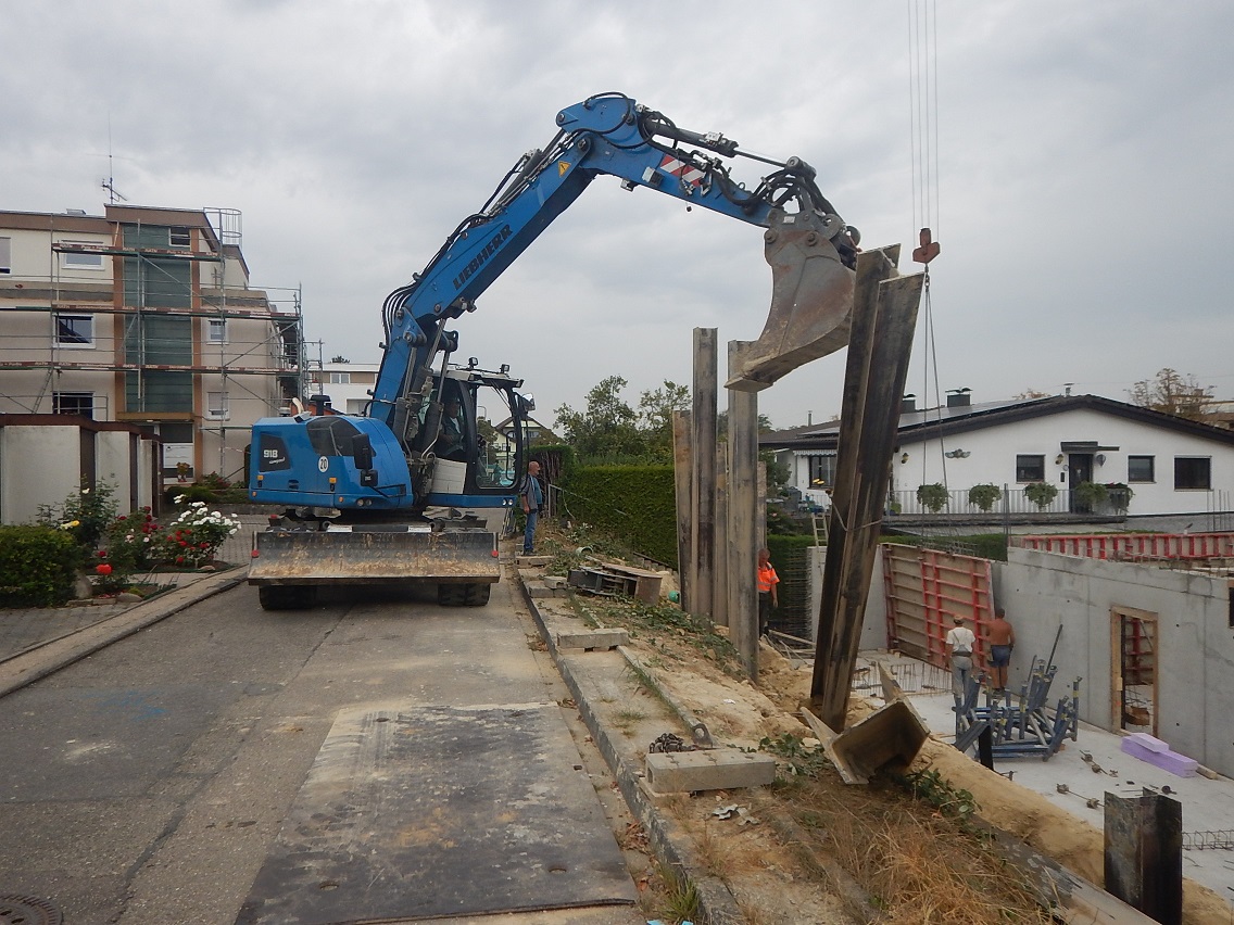 Ziehen der HEB Träger nach Fertigstellung
