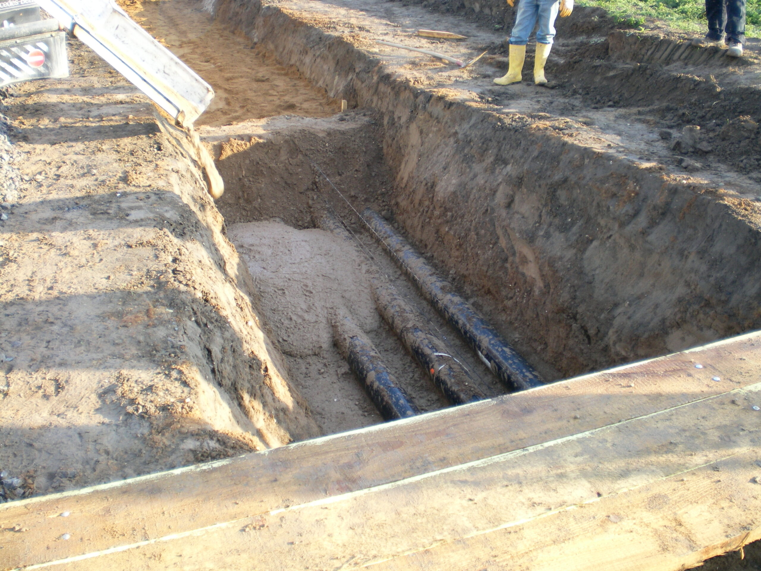 Beginn erste Flüssigbodenverfüllung