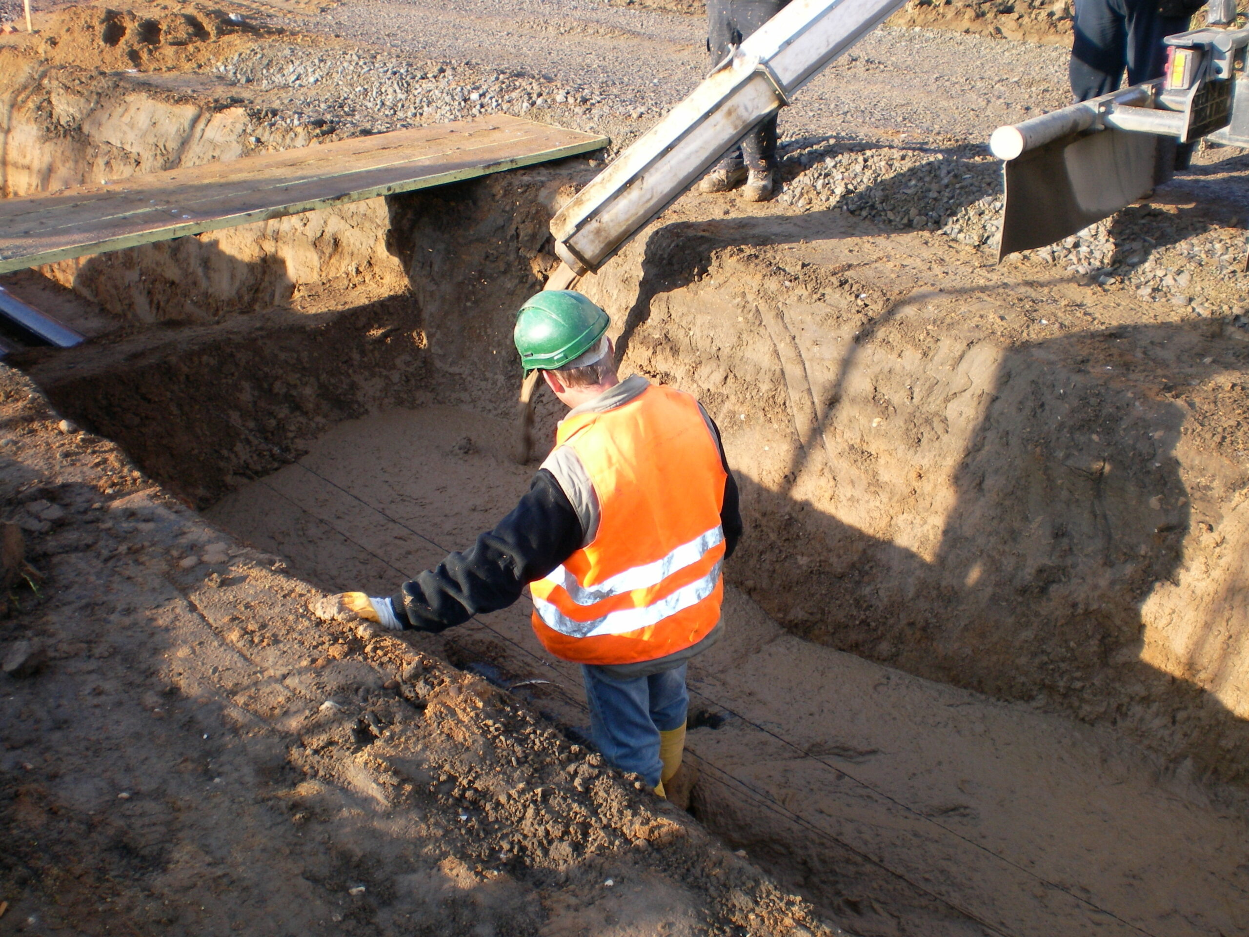 Erste Verfüllung Flüssigboden