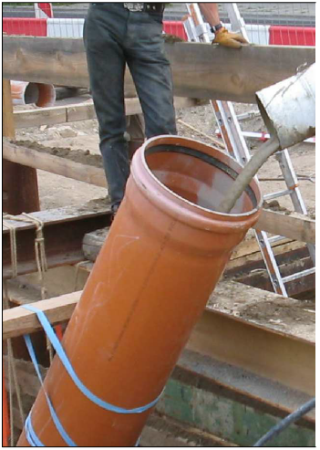 Vorbereitung Einbau mit energiearmer Optimierung für Flüssigbodeneinbau