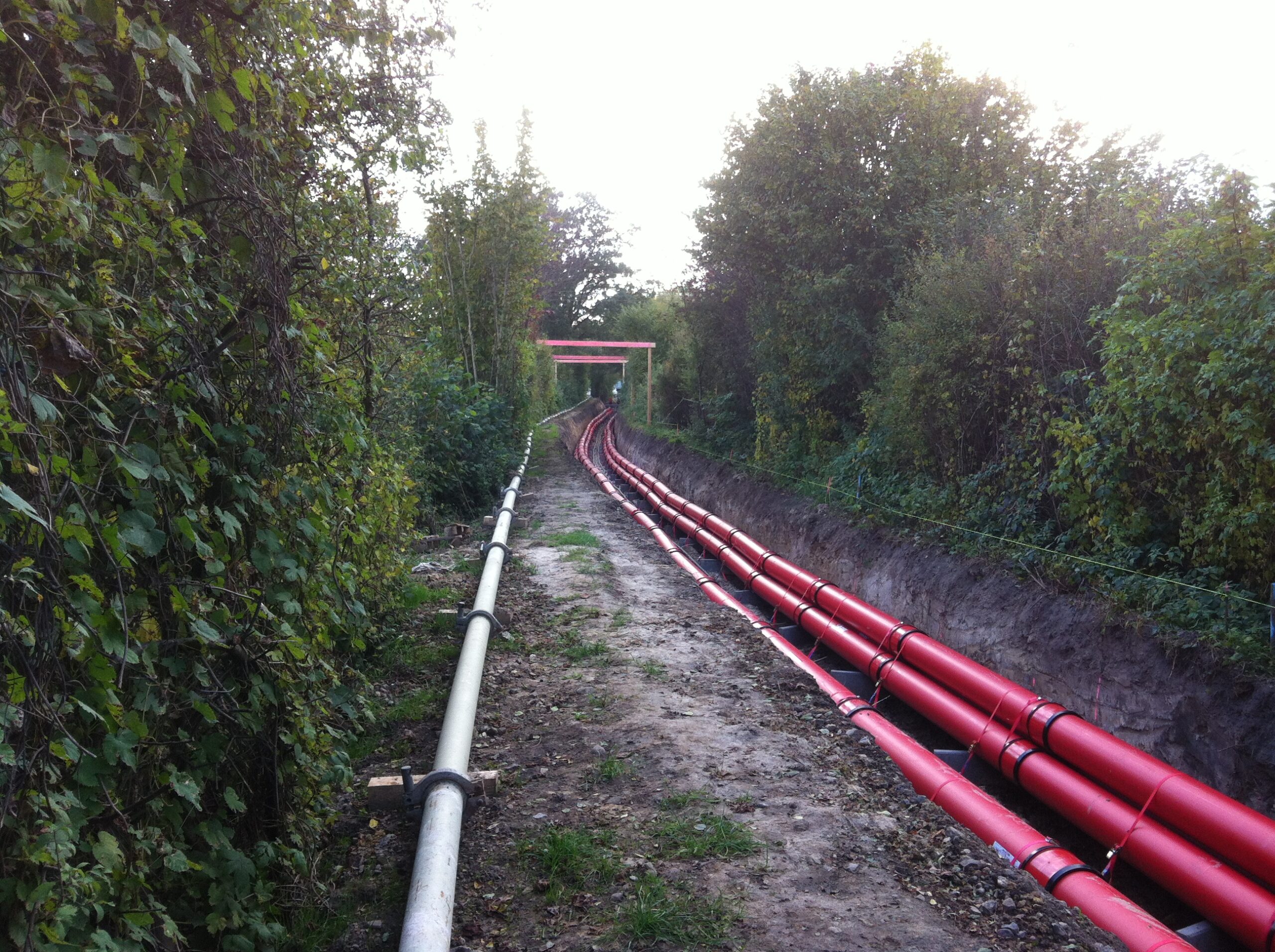 Weite Strecken zur Überbrückung mit der Pumpe für 380kV Bettung