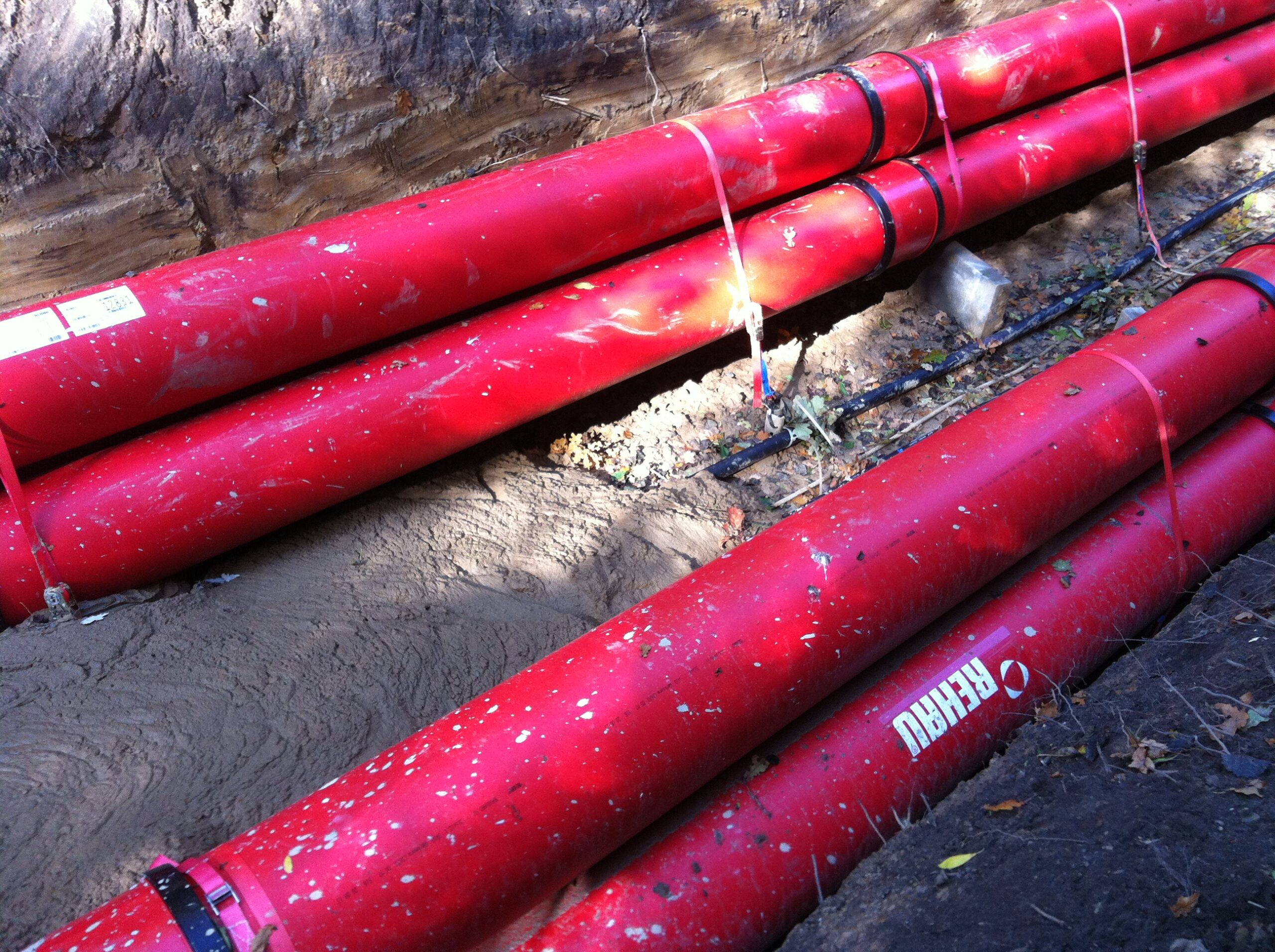 Verfüllung unter Ausprägung Verfüllkeil aus örtlichem Material 380kV Verfüllung