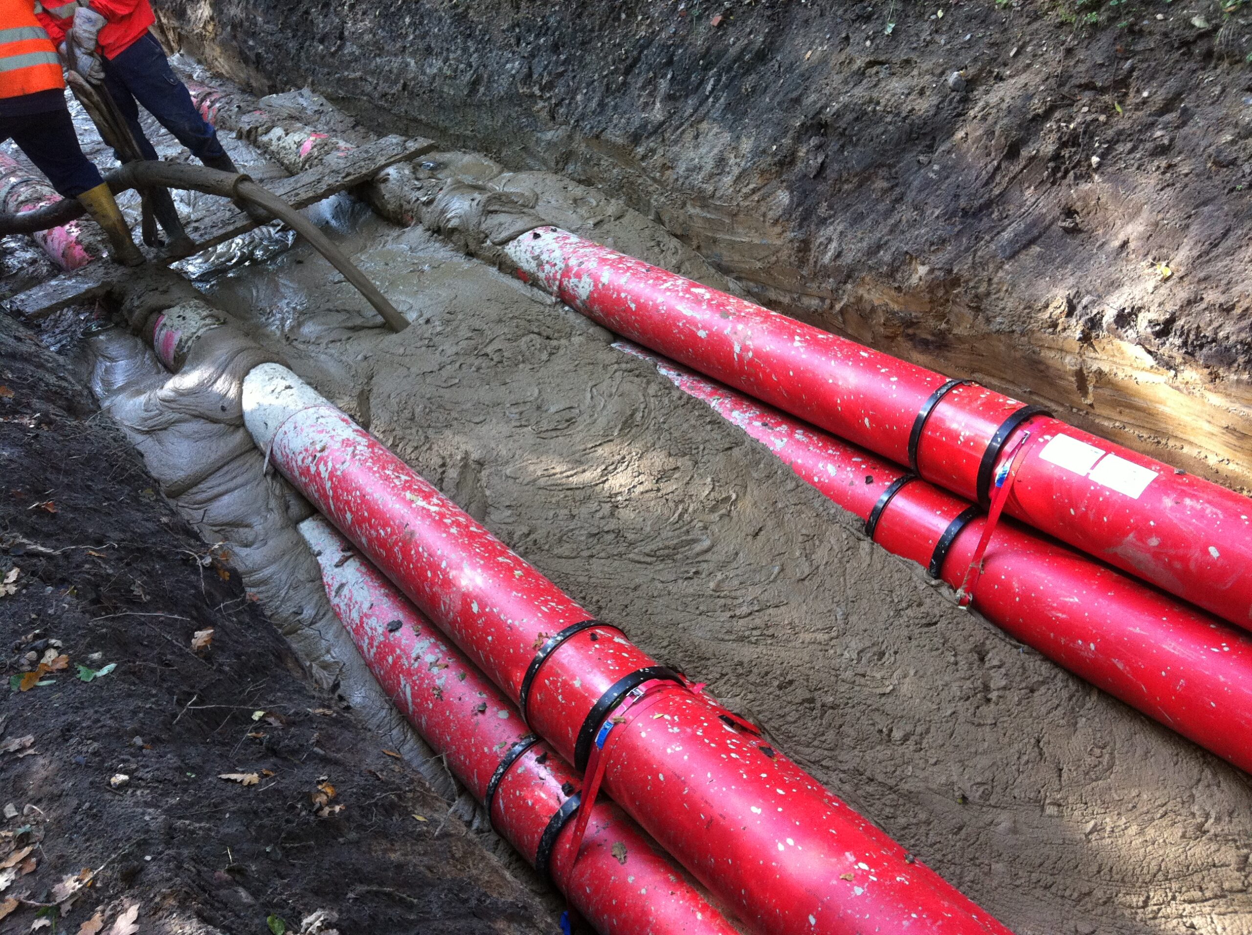 Ausbreitender Verfüllkeil bei 380kV Verfüllung