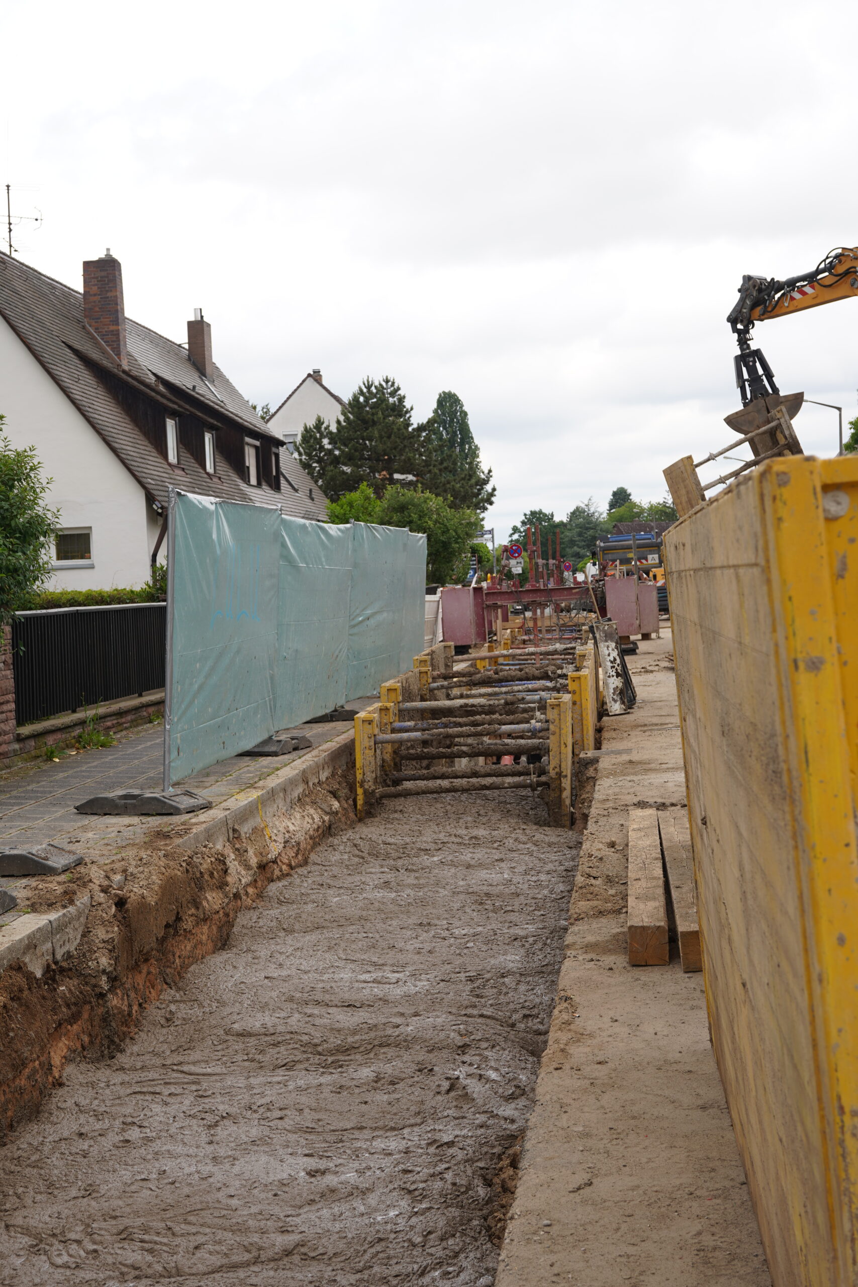 Getaktetes Arbeiten Flüssigbodengraben