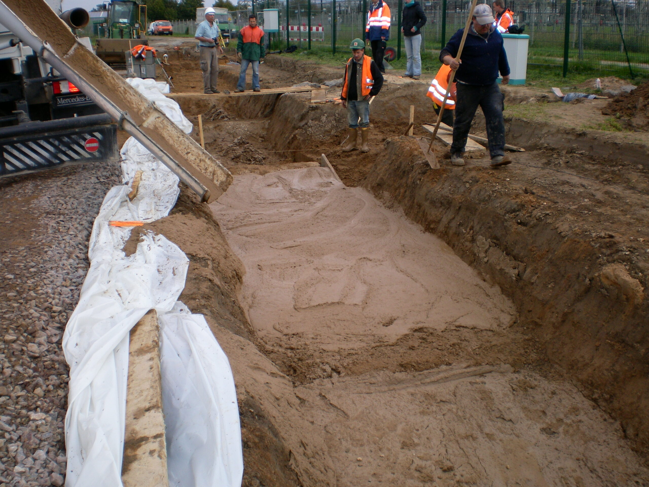 Abschluss Verfüllung Flüssigboden