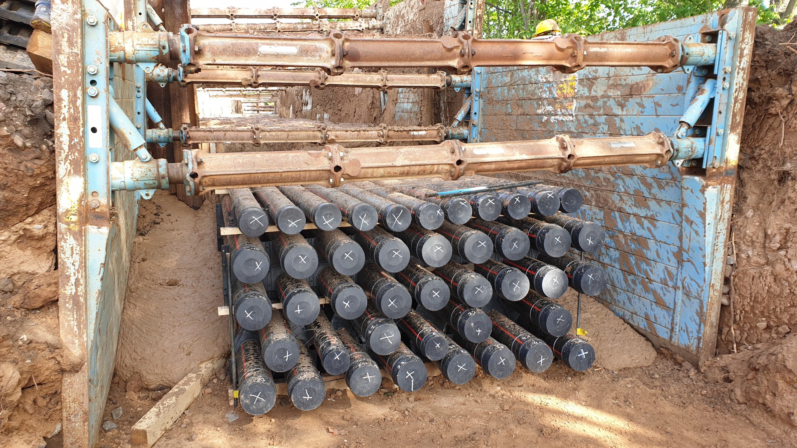 Abschluss Keilvefüllung mit thermischen Flüssigboden