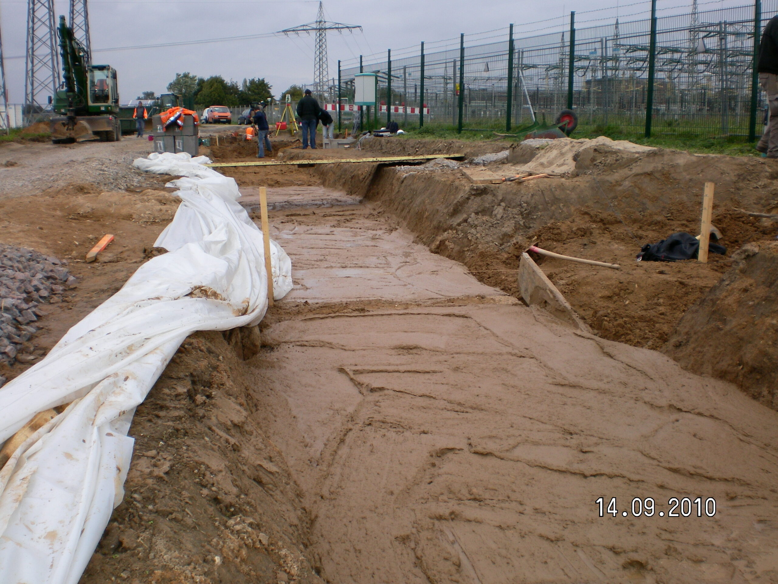 Abschlussverfüllung Flüssigboden 380kV und 110kV