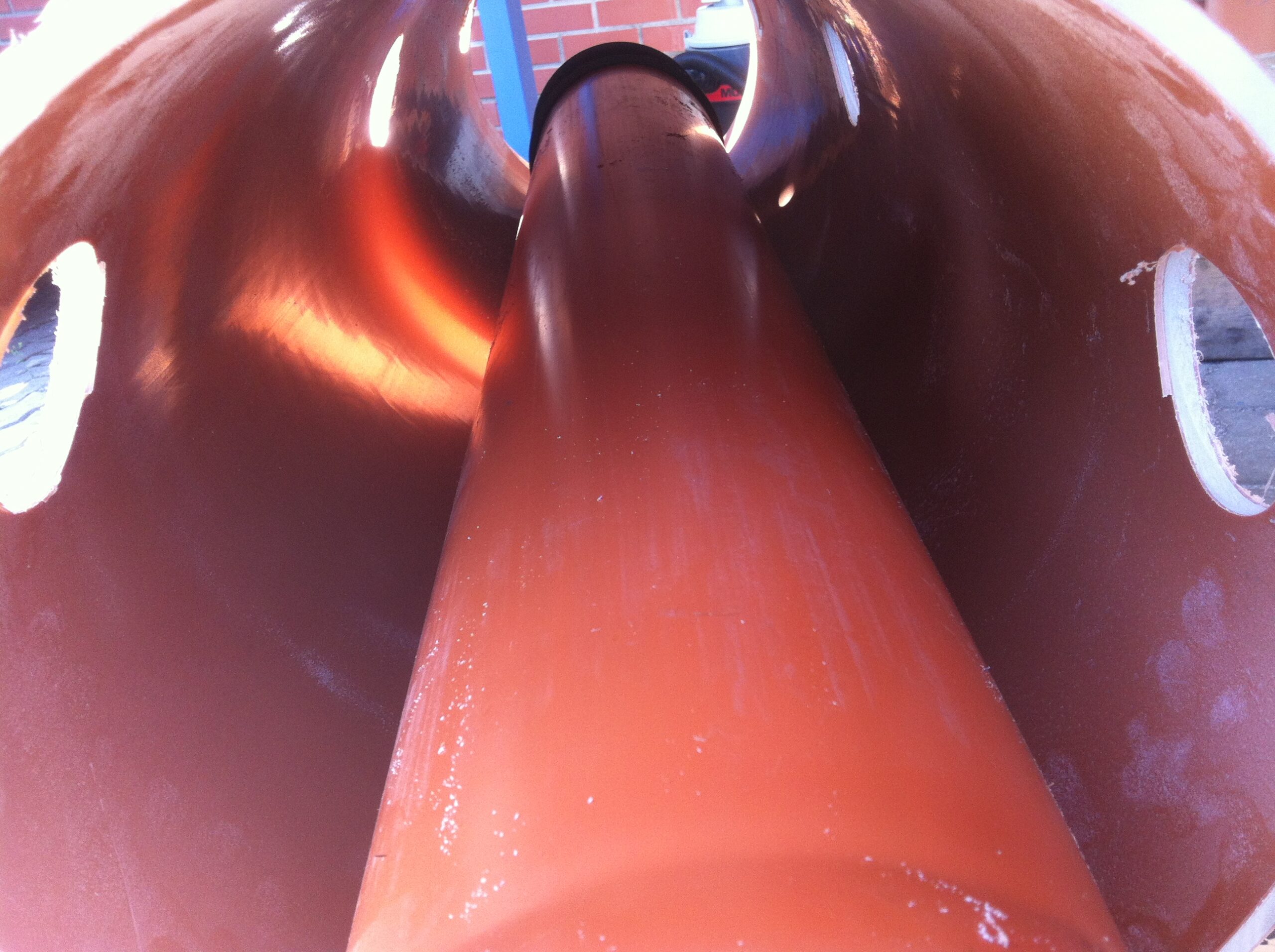 Schutzrohr mit Innenrohr als Leitersystem Replikat - Versuchsaufbau für Verfüllung 380kV Flüssigboden