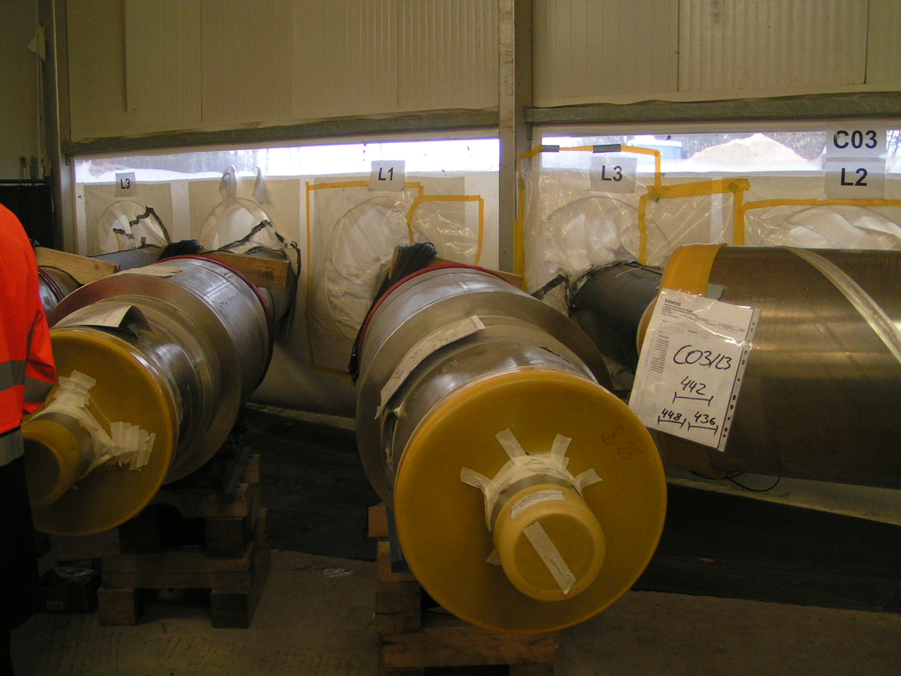 Übergabe in Umspannstation 420kV Ende Flüssigbodenverfüllung