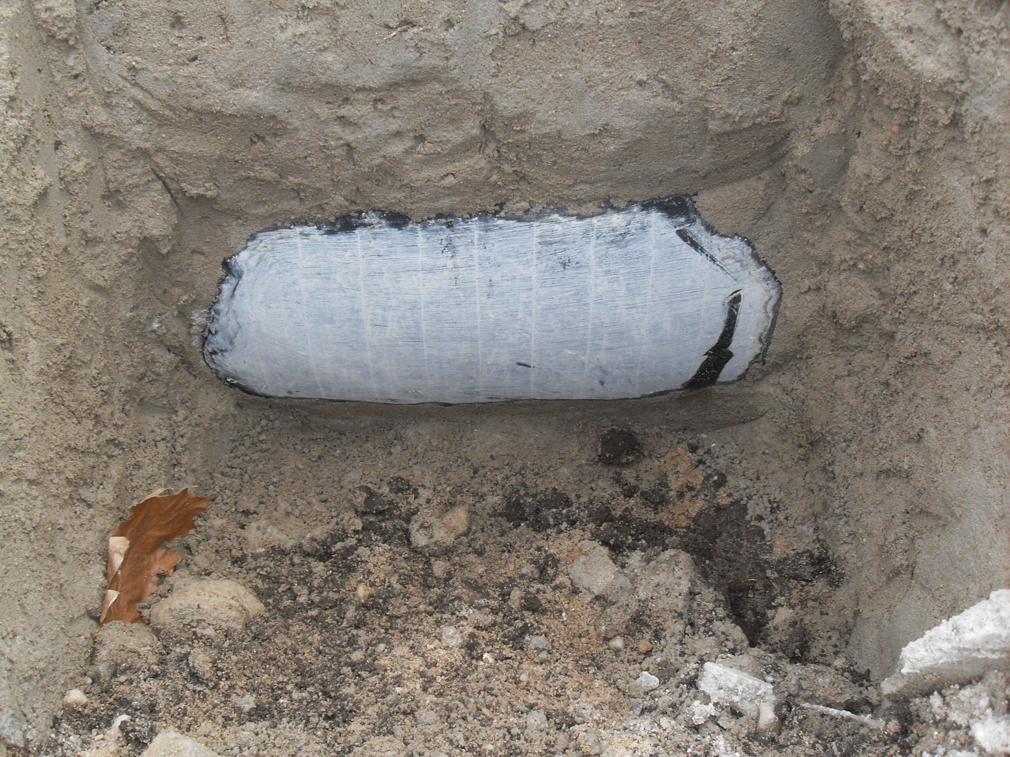 Freigelegte Leerohre zeigen 360° Bettung, keine Schwindung und kein austrocknen